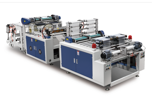 High speed double lines rolling bag making machine